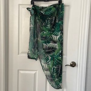Women’s tropical swimsuit coverup wrap skirt